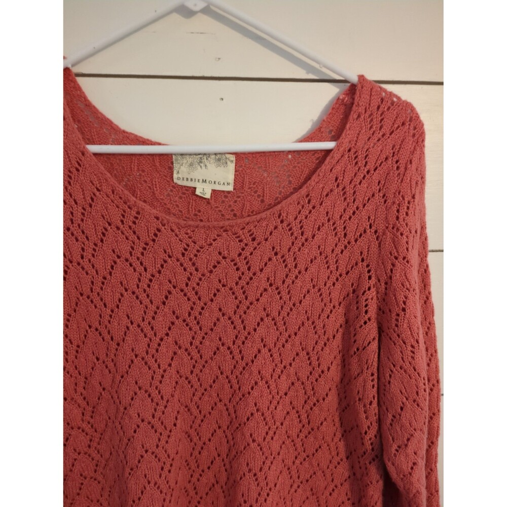 Debbie Morgan L pink sweater fall winter